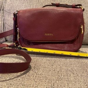 Burgundy Fossil Crossbody Purse